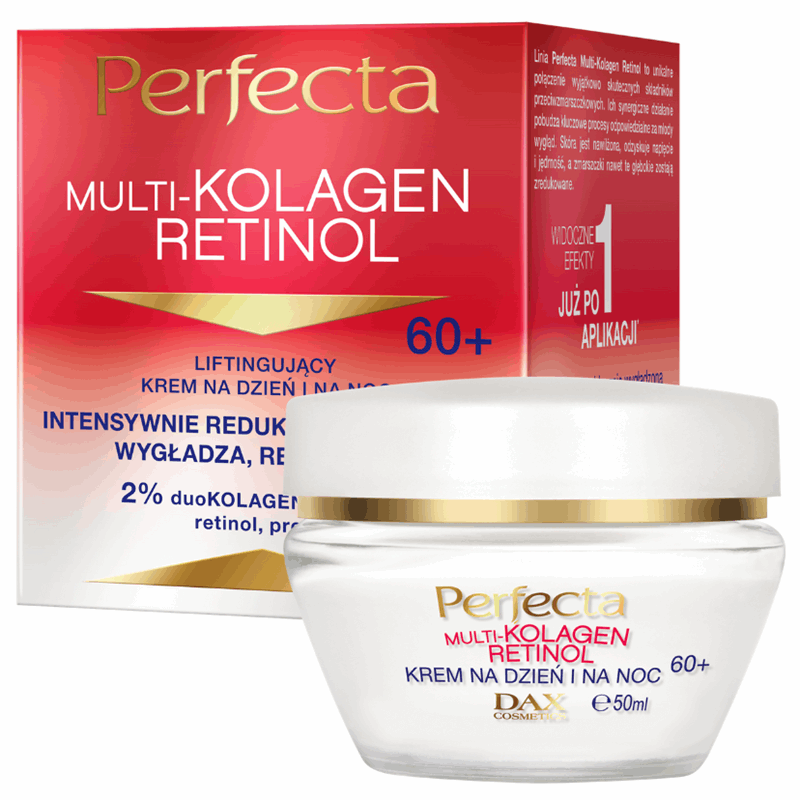 Perfecta Multikolagen Retinol Krem liftingujący na dzień i na noc 60+, 50 ml