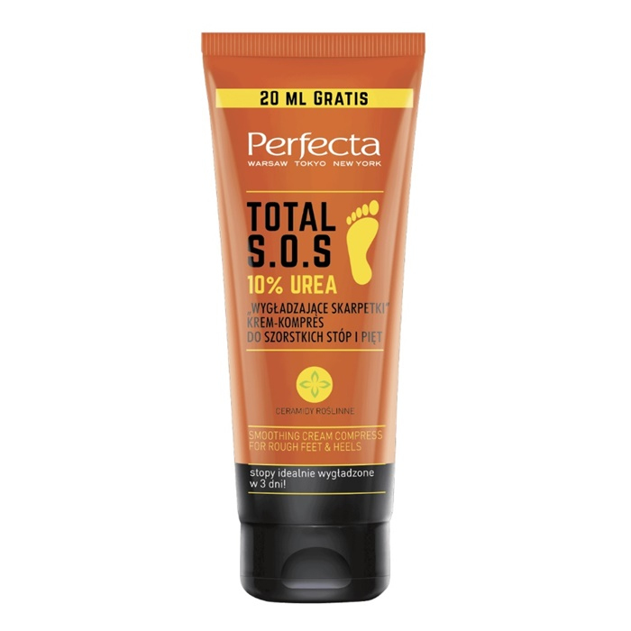 Perfecta Total S.O.S krem-kompres wygładzający do stóp z mocznikiem, 120 ml