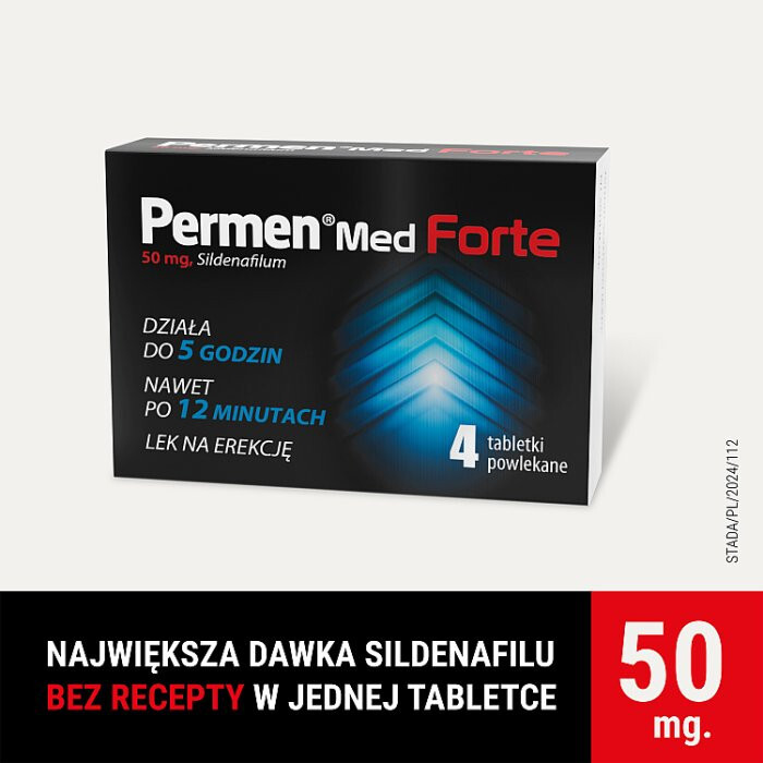 Permen Med Forte 50 mg tabletki powlekane na erekcję, 4 szt.