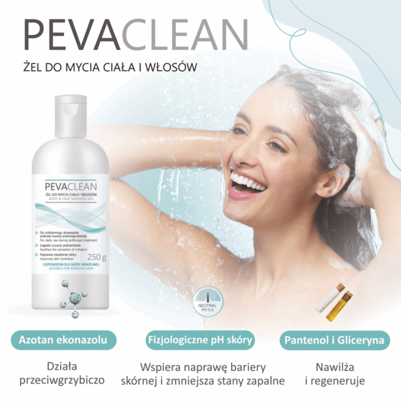 Pevaclean Żel do mycia ciała i włosów, 250 g