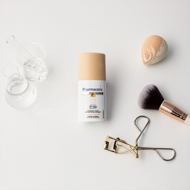 Pharmaceris F Delikatny fluid intensywnie kryjący SPF20 01 Ivory 30 ml