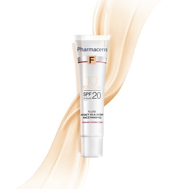 PHARMACERIS F Fluid kryjący dla skóry naczynkowej SPF20 10 Porcelain 30 ml