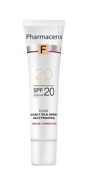 PHARMACERIS F Fluid kryjący dla skóry naczynkowej SPF20 20 Nude 30 ml