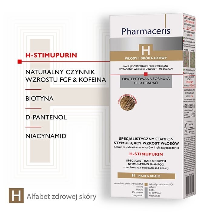 Pharmaceris H Stimupurin szampon stymulujący wzrost włosów, 250 ml