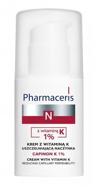 Pharmaceris N CAPINON K 1% KREM Z WITAMINĄ K uszczelniającą naczynka 30 ml