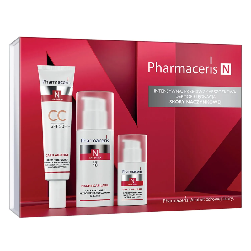 Pharmaceris N Zestaw (krem do twarzy SPF 10, 50 ml + krem tonujący CC SPF 30, 40 ml + krem po oczy, 15 ml), 1 szt.