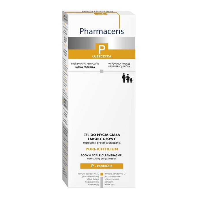 Pharmaceris P Puri-Ichtilium żel do mycia ciała i skóry głowy, 250 ml
