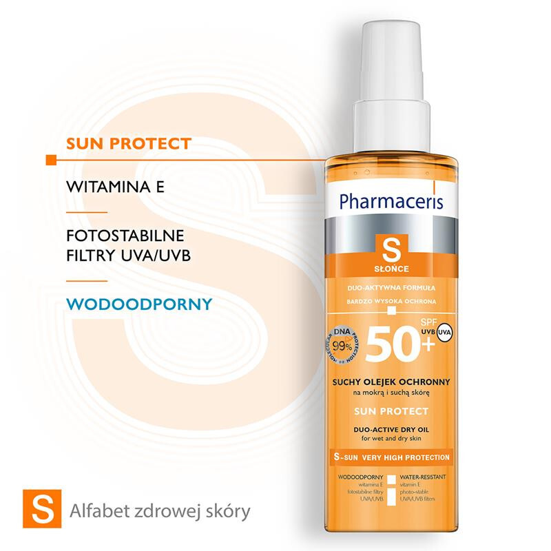 Pharmaceris S suchy olejek ochronny do ciała SPF 50+, 200 ml