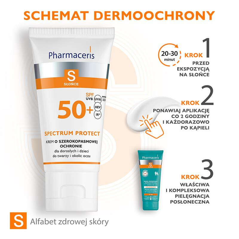 Pharmaceris S Spectrum Protect krem ochronny SPF50+ dla dorosłych i dzieci, 50 ml