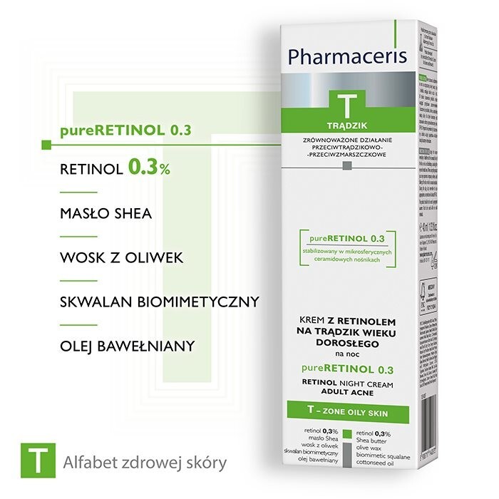 Pharmaceris T PureRetinol krem z retinolem, 40 ml
