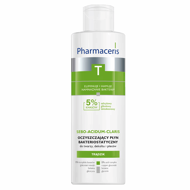 Pharmaceris T Sebo-Acidum-Claris Oczyszczający płyn bakteriostatyczny, 190 ml