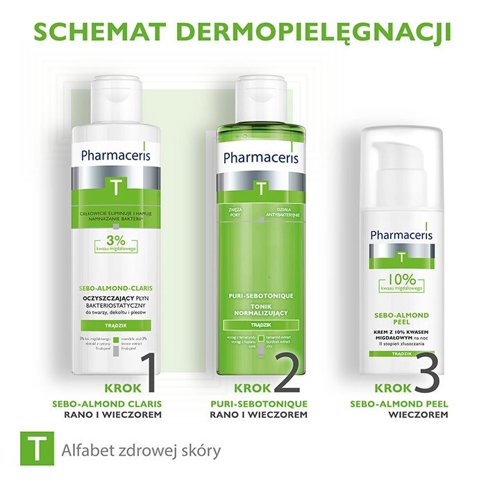 Pharmaceris T sebo-almond krem z 10% kwasem migdałowym na noc, 50 ml