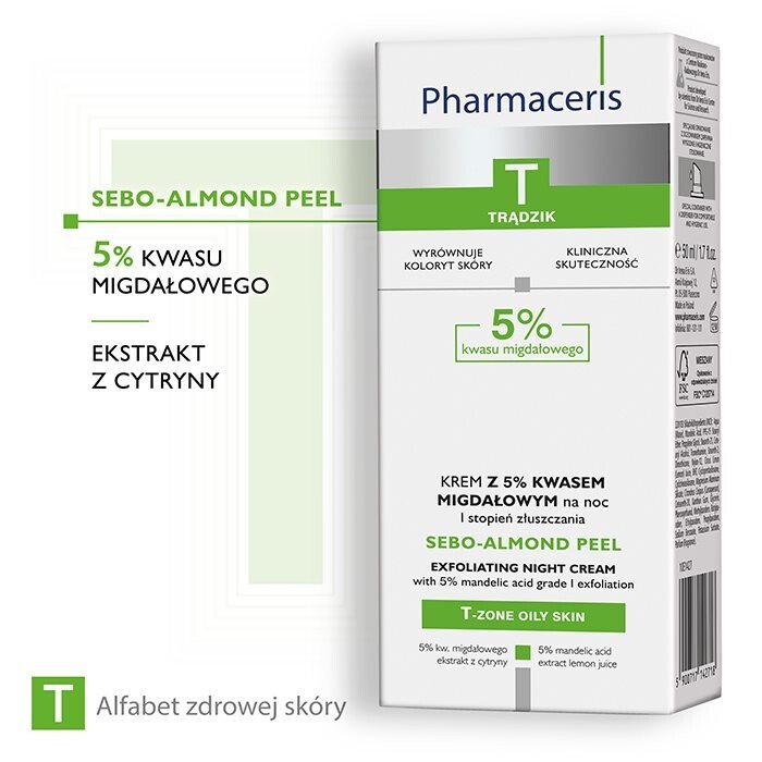 Pharmaceris T Sebo-Almond krem z 5% kwasem migdałowym, 50 ml
