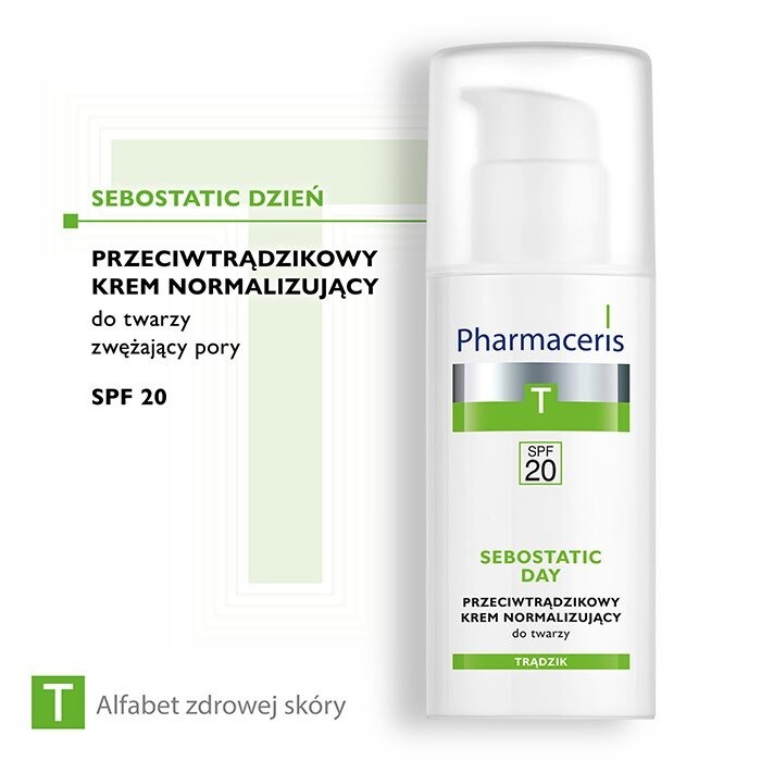 Pharmaceris T Sebostatic dzień przeciwtrądzikowy krem normalizujący, 50 ml