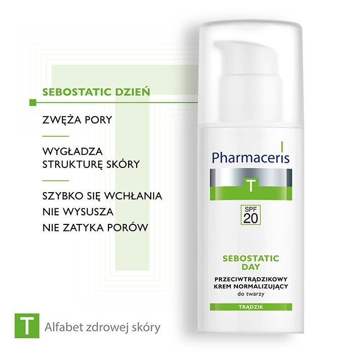 Pharmaceris T Sebostatic dzień przeciwtrądzikowy krem normalizujący, 50 ml