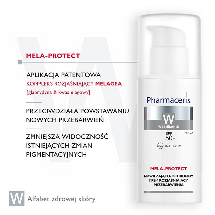 Pharmaceris W Mela-Protect krem nawilżająco-ochronny rozjaśniający SPF50, 50 ml