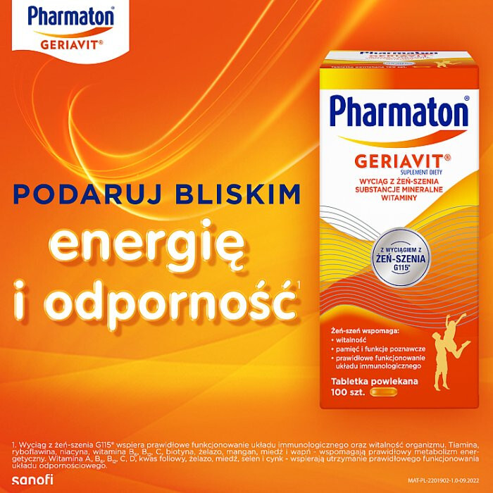 Pharmaton Geriavit 100 tabletek powlekanych