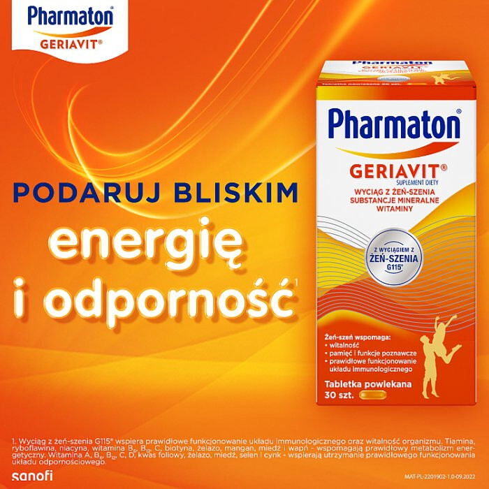 Pharmaton Geriavit 30 tabletek powlekanych