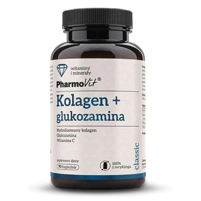 PharmoVit Kolagen + glukozamina w kapsułkach, 90 szt.