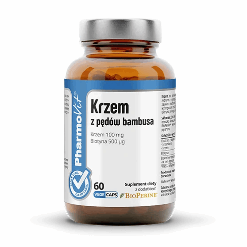 PharmoVit Krzem z pędów bambusa kapsułki, 60 szt.