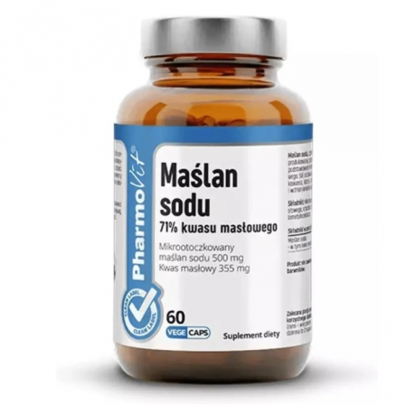 PharmoVit Maślan sodu 71% kwasu masłowego w kapsułkach, 60 szt.