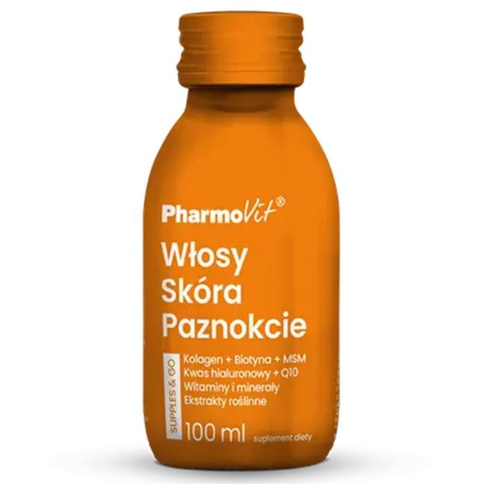 PharmoVit Włosy Skóra Paznokcie płyn, 100 ml