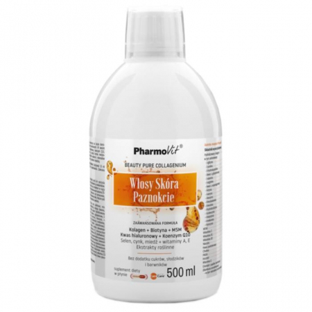 PharmoVit Włosy Skóra Paznokcie płyn, 500 ml