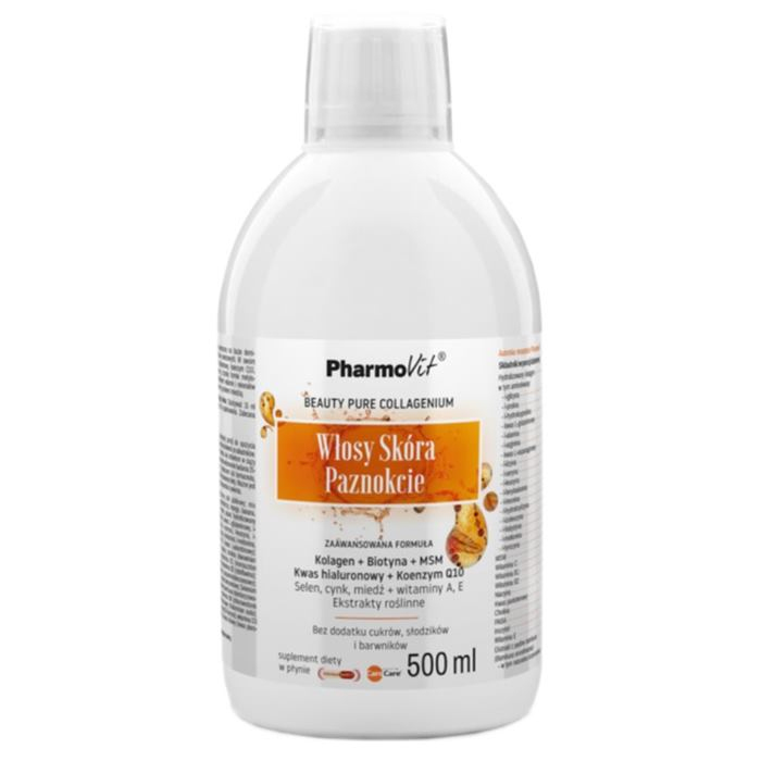 PharmoVit Włosy Skóra Paznokcie płyn, 500 ml