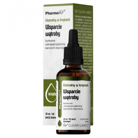 PharmoVit Wsparcie wątroby ekstrakty w kroplach, 30 ml