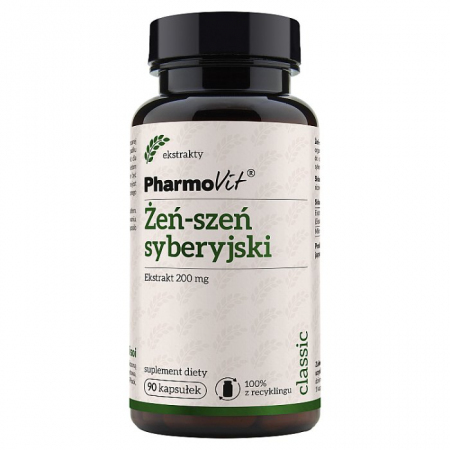 PHARMOVIT Żeń-szeń syberyjski 200 mg 90 kapsułek