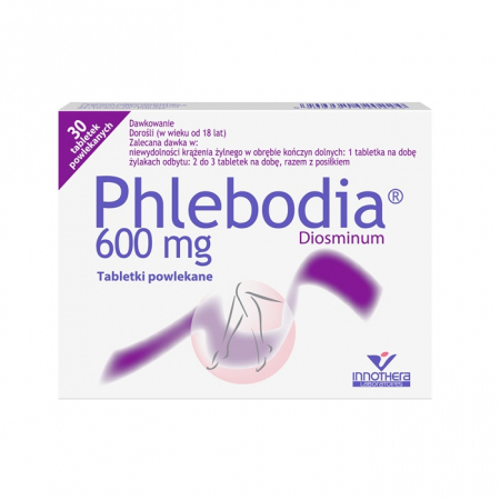 Phlebodia 600 mg tabletki powlekane z diosminą na żylaki, 30 szt.