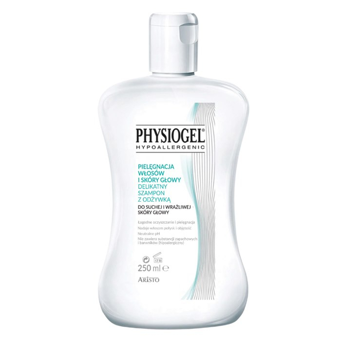 Physiogel Hypoallergenic Szampon z odżywką 2w1 do skóry suchej i wrażliwej, 250 ml