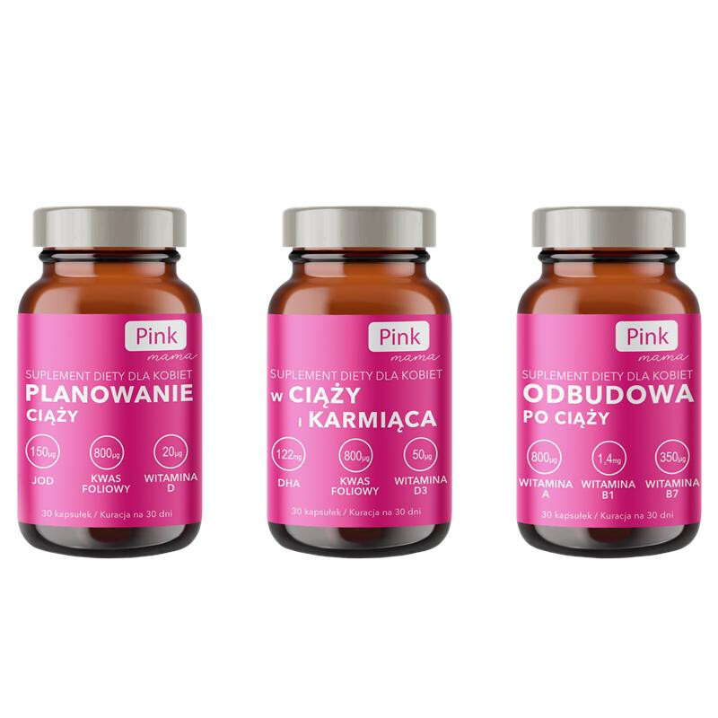 Pink Mama W ciąży i karmiąca kapsułki, 30 szt.