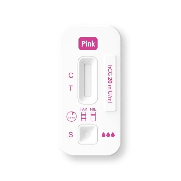 PINK Super Czuły Test Ciążowy (płytkowy) 1 szt.