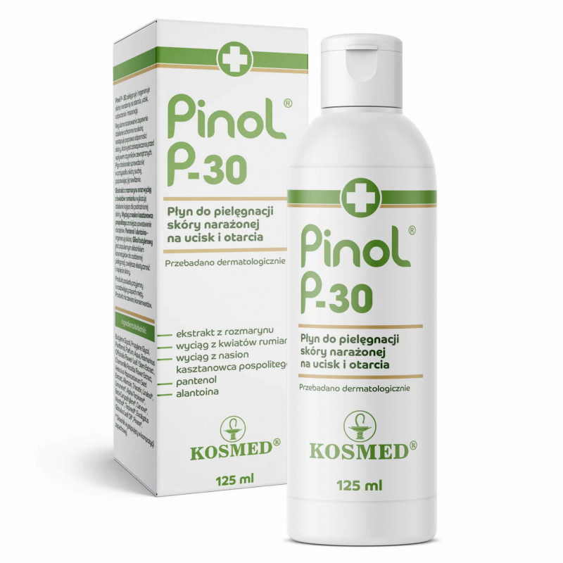 Pinol P-30 Płyn do pielęgnacji skóry narażonej na ucisk i otarcia, 125 ml