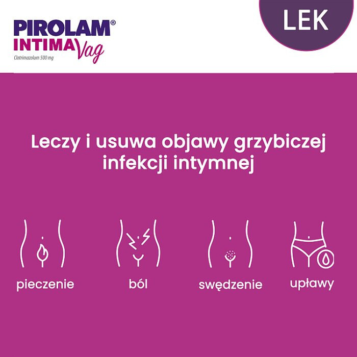 Pirolam Intima Vag 500 mg 1 tabletka dopochwowa