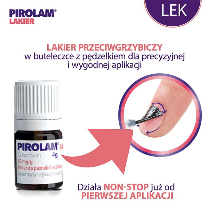 Pirolam lakier do paznokci 80mg/g 4 g / Grzybica