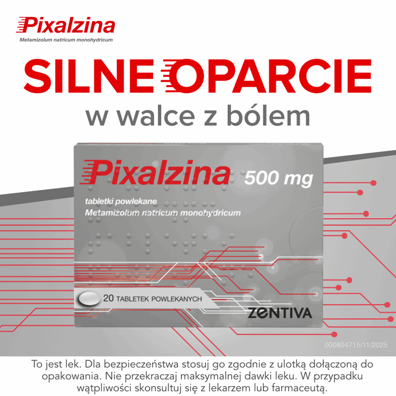 Pixalzina 500 mg 20 tabletek powlekanych