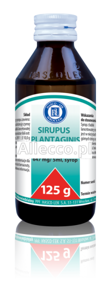 Plantaginis syrop 125 g