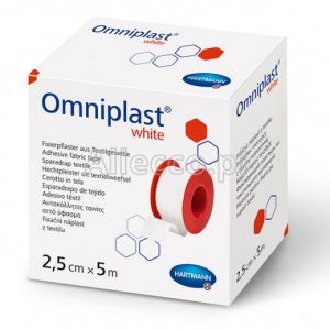 PLASTER OMNIPLAST WHITE Plaster z tkaniny wiskozowej 5m x 2,5cm 1 szt.