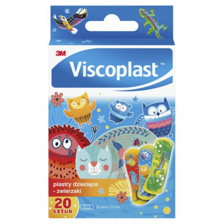 Plastry - zestaw dla dzieci Zwierzaki 20 sztuk