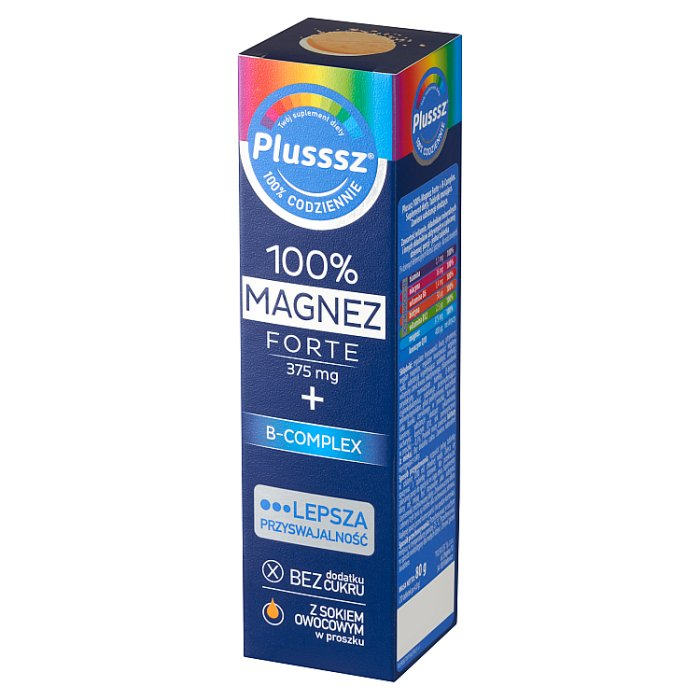 Plusssz 100% Magnez Forte + B-Complex 20 tabletek musujących