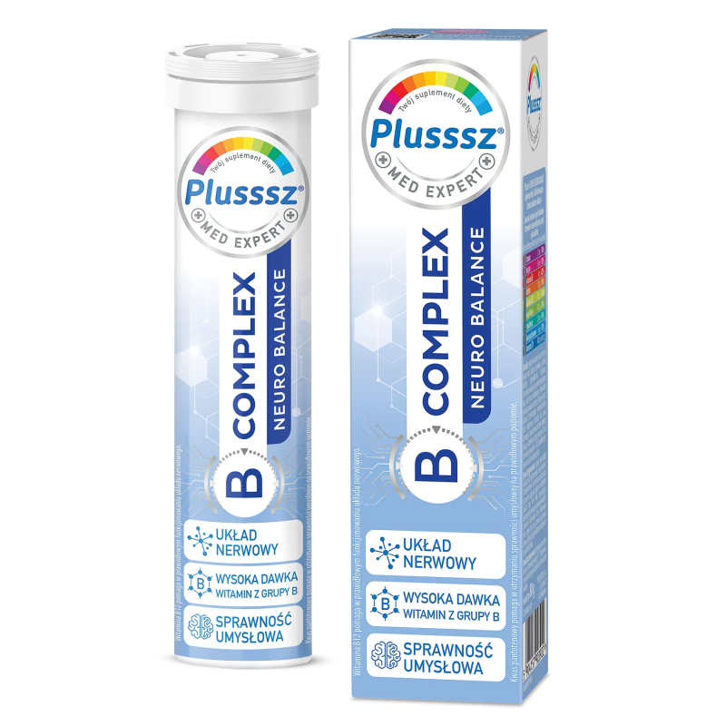 Plusssz B-Complex Neuro Balance tabletki musujące, 20 szt.