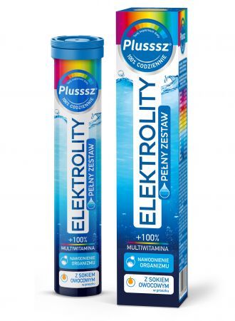 Plusssz Elektrolity + 100% Multiwitamina 24 tabletek musujących