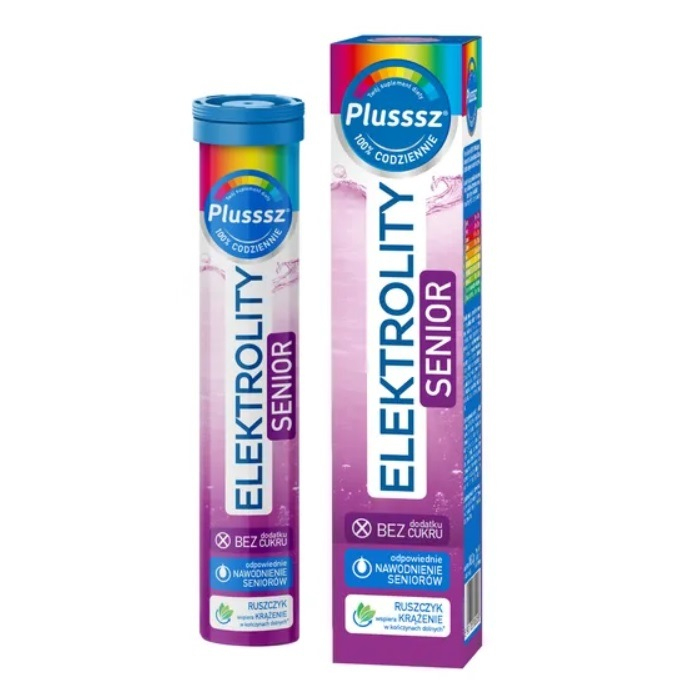 Plusssz Elektrolity Senior 100% Complex tabletki musujące, 24 szt.