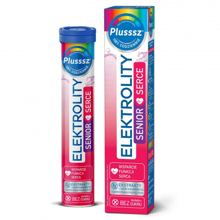 Plusssz Elektrolity Senior Serce tabletki musujące, 24 szt.