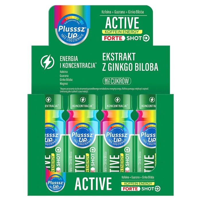 Plusssz Up Active Koffein Energy Forte Shot płyn 50 ml, 12 szt.