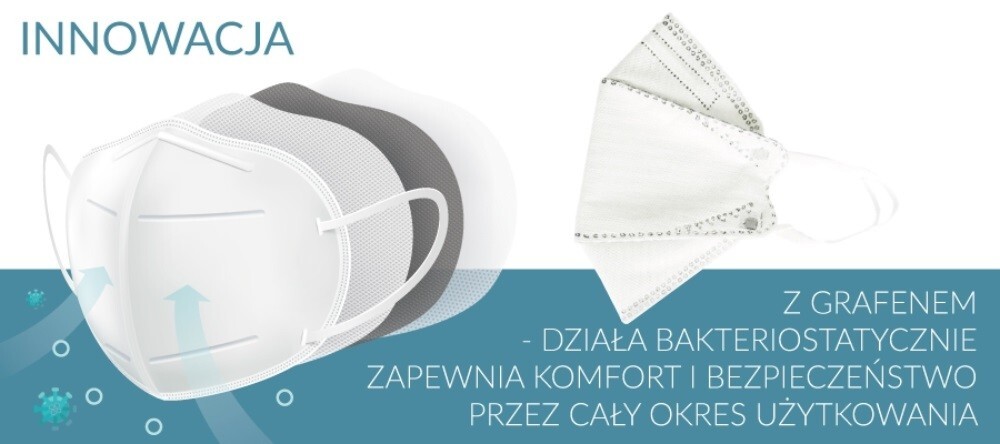 Półmaska filtrująca KN95 FFP2 1 sztuka