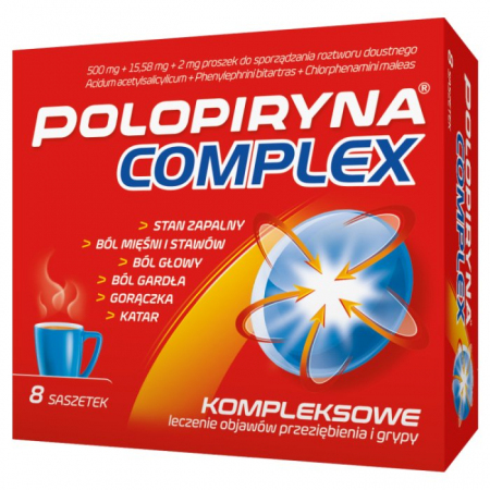 Polopiryna Complex 8 saszetek z proszkiem do sporządzenie roztworu