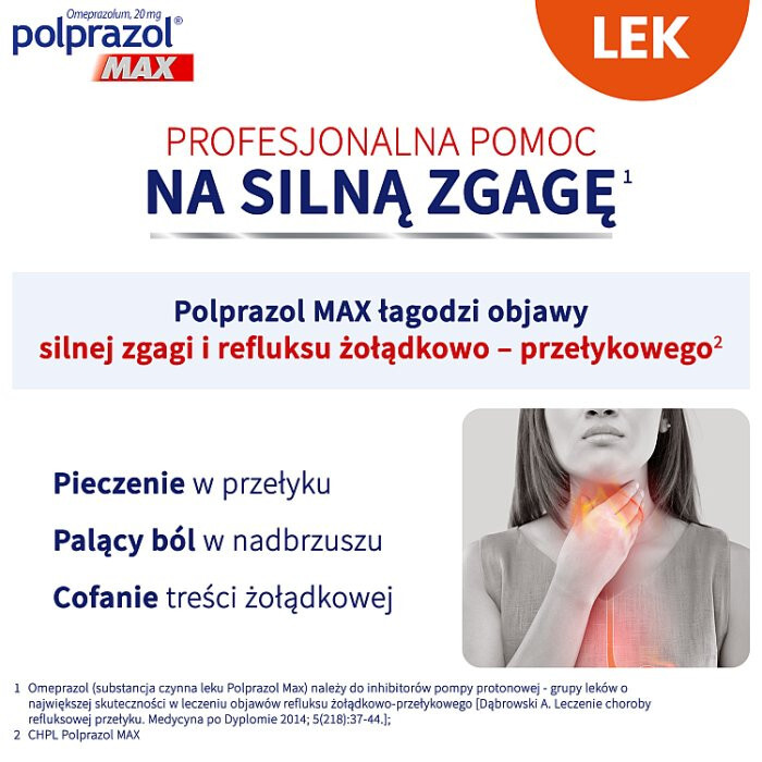 Polprazol MAX 20 mg 14 kapsułek dojelitowych twardych